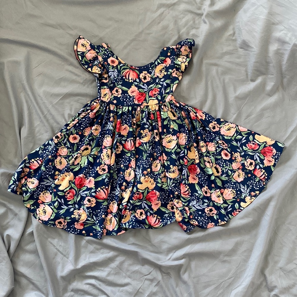 Vintage Dot Dot Smile floral empire dress